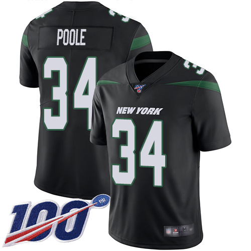 New York Jets Limited Black Men Brian Poole Alternate Jersey NFL Football 34 100th Season Vapor Untouchable